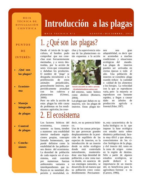 Pdf Introducción A Las Plagas Uacj Mx Tecnicas Hoja · Manejo