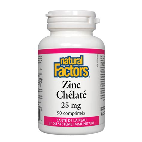 Zinc Chelate 25 Mg Natural Factors 90 Tablets FREE DELIVERY