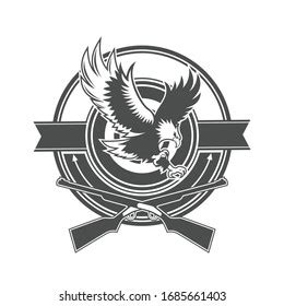 753 Eagle gun logo Images, Stock Photos & Vectors | Shutterstock