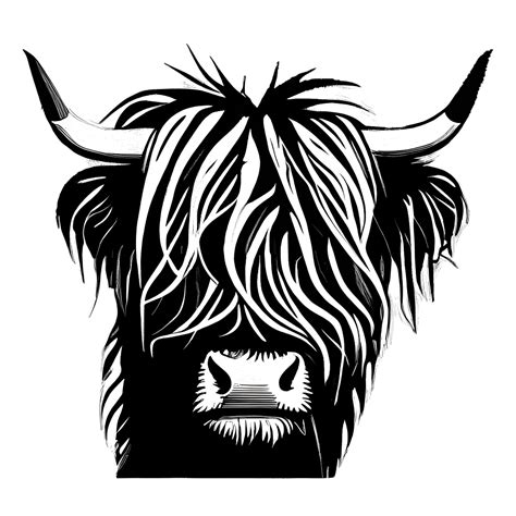 Shaggy Highland Cow Digital Graphic · Creative Fabrica