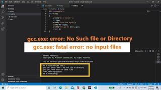 Fix Gcc Error No Such File Or Directory In Vscode Gcc Error Visual