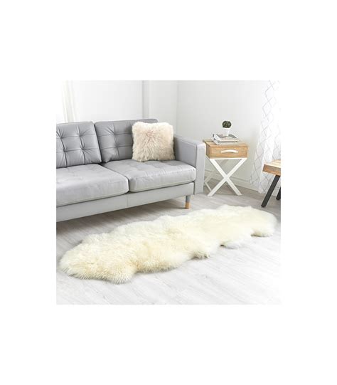 Double Ivory White Sheepskin Rug Pelt X Ft Sheepskin Town