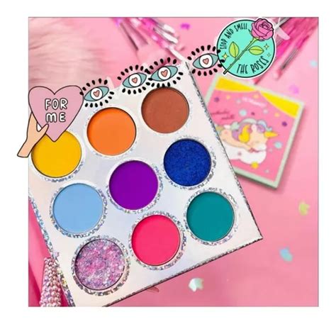 Sombras Para Ojos Nude Mate Glitter Unicornio Paleta Tonos Meses