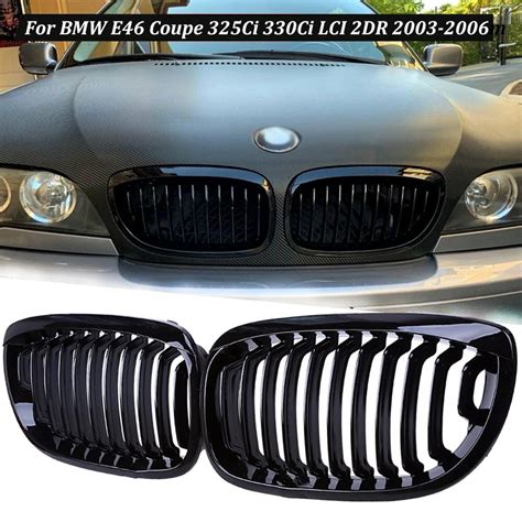 Pcs Gloss Black Front Kidney Grill For Bmw E Coupe Ci Ci Lci