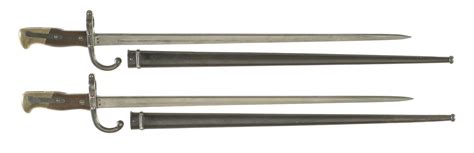 Two French Bayonets with Scabbards | Rock Island Auction