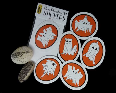 Ghosties Spooky Halloween Stickers Pack Of 5 Self Adhesive Stickers