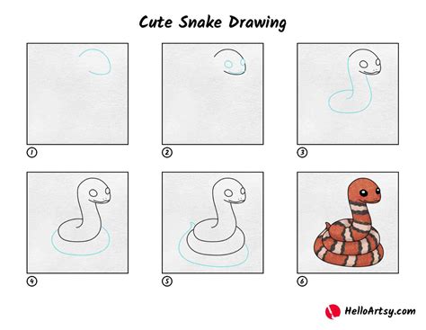 How To Draw A Snake Step By Step For Kids