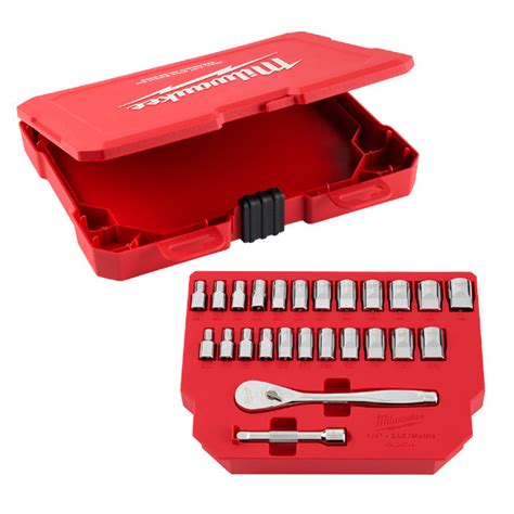 Milwaukee Pc Dr Metric Sae Ratchet And Socket Set