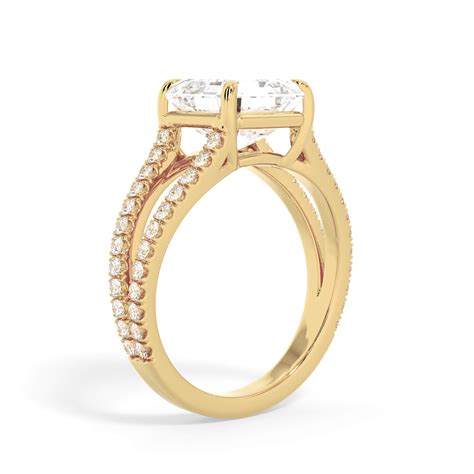 Split Shank Pave Radiant Cut Diamond Engagement Ring – deBebians