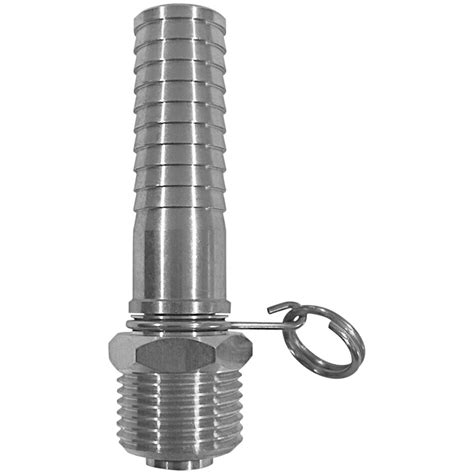 Sani Lav N20S Stainless Steel Swivel Hose Adapter With 3 4 Hose Barb