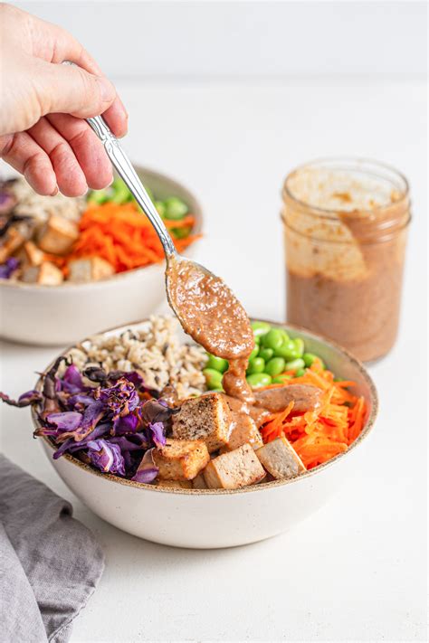 Tofu Edamame Buddha Bowl Running On Real Food