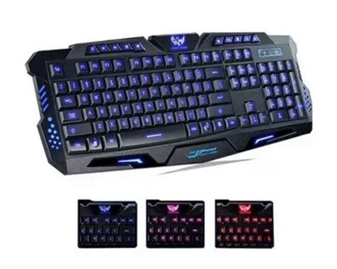 Teclado Gamer Retroiluminado Tricolor Tipo Mecánico M200 Usb 84 900