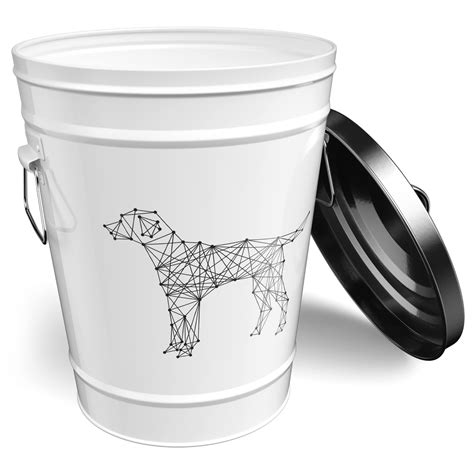 Bisiot Modern Design Dog Food Storage Container With Lid, Cute Dog ...