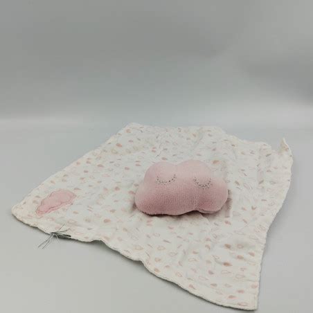 Doudou Plat Nuage Rose Blanc Orchestra