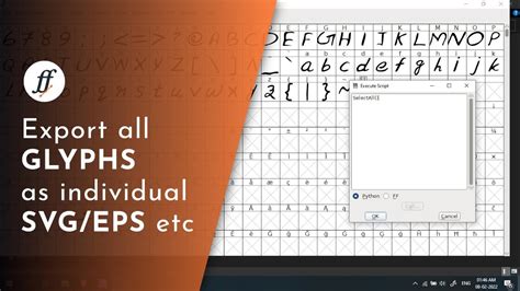 Export All Glyphs Of A Font As Individual Svg Eps Glyph Fontforge