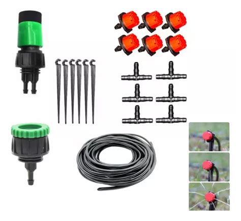 Kit 20 Gotejadores Regador Plantas Automático C 25 Metros