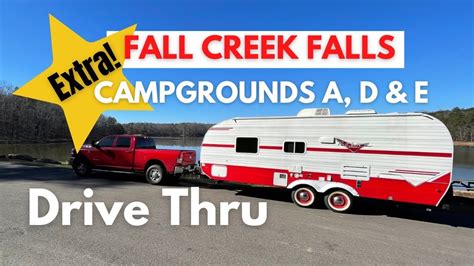 Rv Camping At Fall Creek Falls State Park Drive Thru Of Campgrounds A D And E Youtube