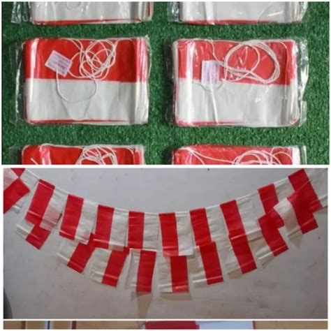 Jual Bendera Merah Putih Plastik Renceng Bendera 17 Agustus 1945