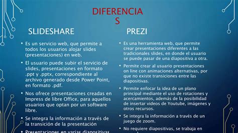 Semejanzas Y Diferencias De Las Herramientas Slideshare Y Prezi PPT