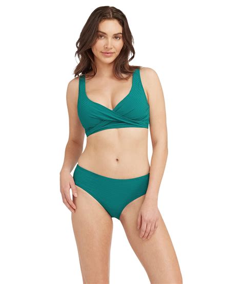 Sea Level Messina Mid Bikini Pant In Green Lyst