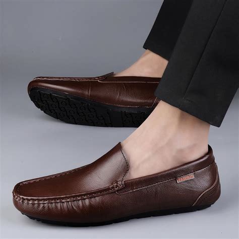 Mocassins en cuir synthétique respirants pour hommes Mon Mocassin