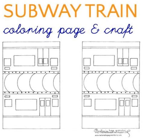 Subway Train Coloring Page