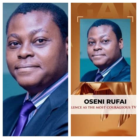 Arise Tv Anchor Rufai Oseni Wins Gama Most Courageous Tv Host Of The