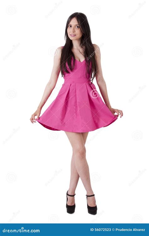 Girl With Pink Dress Stock Image Image Of Copyspace 56072523