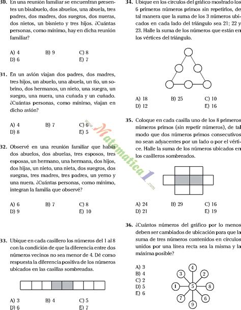 Ejercicios De Razonamiento Logico Matematico Para Secundaria Resueltos