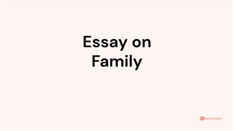 Essay on Family