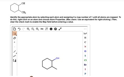 Oh Ch Identify The Appropriate Atom By Selecting Each Atom And