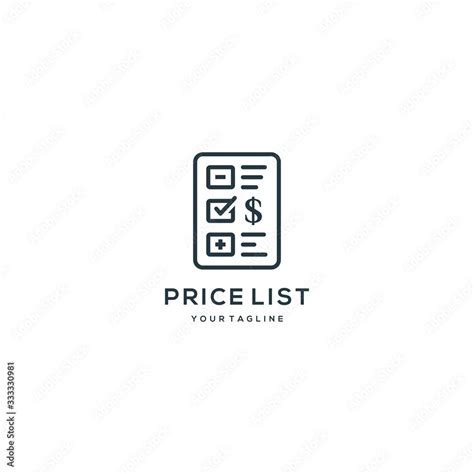 pricelist logo Ilustrasi Vektor Ikon Stock Vector | Adobe Stock