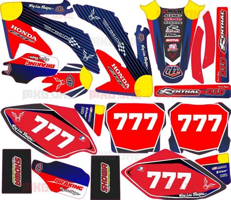 Honda Crf 250 2004 2009 Crf 450 2005 2008 Print Decals Set Mxgone