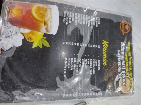 Menu At Nasi Kuning Dan Burjo Katineung 10 Surakarta