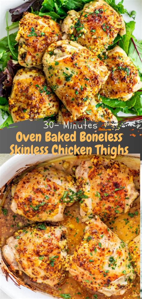 30 Min Oven Baked Boneless Skinless Chicken Thighs Recipe Atllasik