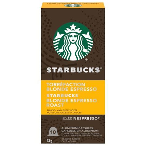 Starbucks Blonde Espresso Roast Capsules For Nespresso Original Line