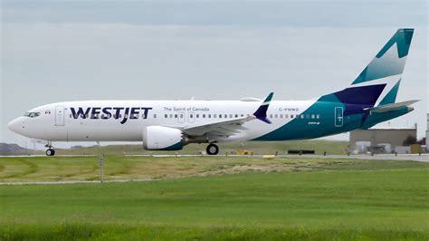 First Revenue Flight Westjet New Livery Boeing 737 Max 8 Takeoff From