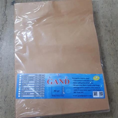 Jual Jual Amplop Coklat A4 Perekat Gand Map Coklat Shopee Indonesia