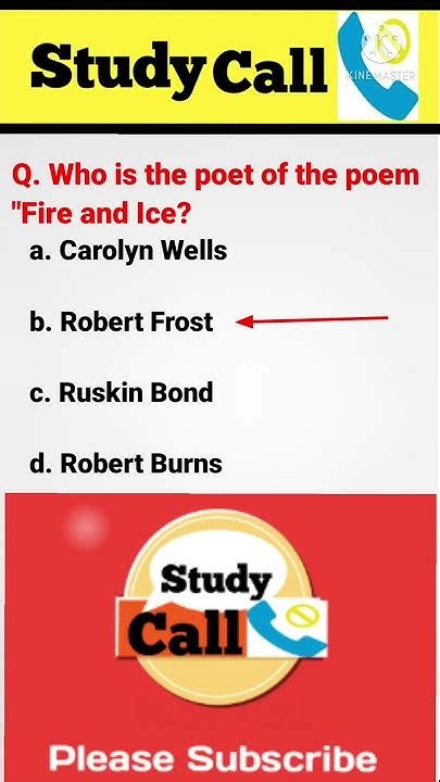 Ncert English Class 10th Mcqs Fire And Ice Mcqs Shorts Youtube