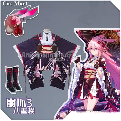 jual game honkai impact  yae sakura cosplay costume xiaying birthday