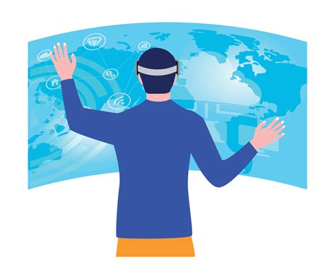 Virtual reality map technology 13555167 Vector Art at Vecteezy