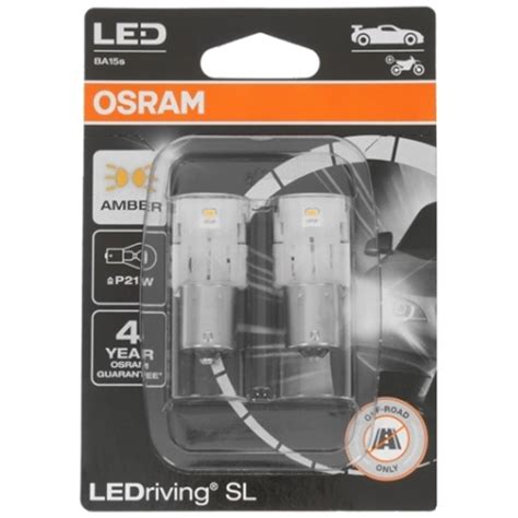 Лампа автомобильная OSRAM LEDriving SL P21W 12V LED BA15s Amber 1 3W