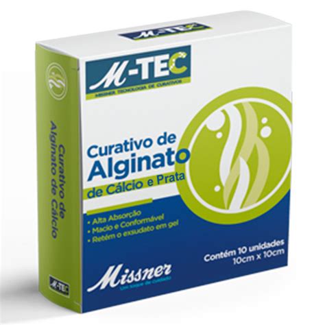 Curativo de Alginato de Cálcio e Prata M TEC 10cmX10cm 1und