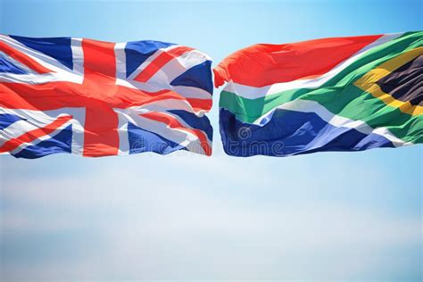 Flags of Great Britain and South Africa Stock Photo - Image of great ...