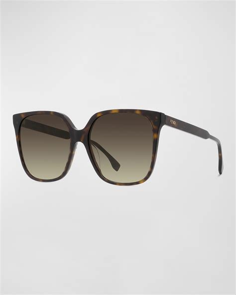 Fendi Ff Square Acetate Sunglasses Neiman Marcus