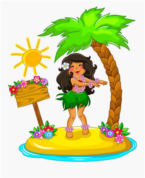 Transparent Hula Dancer Clipart Hawaiian Dancing Girl Free