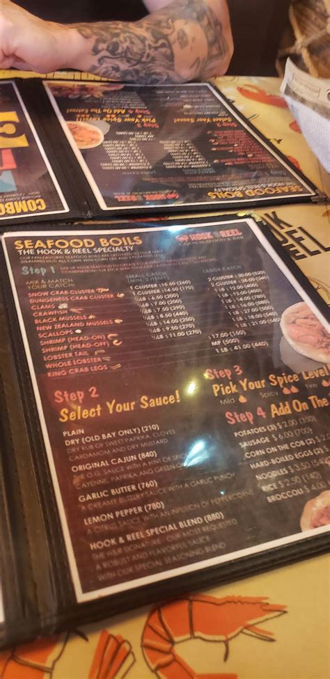 Menu At Hook And Reel Cajun Seafood And Bar West Valley City