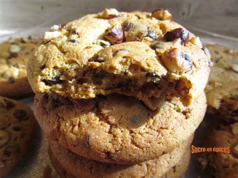 Cookies aux noisettes chocolat et praliné sucreetepices