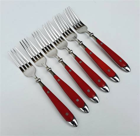 Towle Gourmet Red Supreme Cutlery Stainless Flatware Set of 17 - Etsy