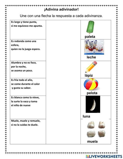 Actividad Interactiva De Adivinanzas Para Preescolar En